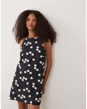 ASOS Mini Shift Linen Dress - Black