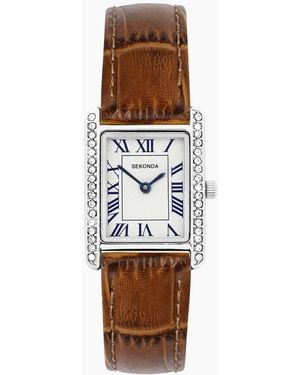 Sekonda Colette 22Mm Rectangular Analogue Watch - White