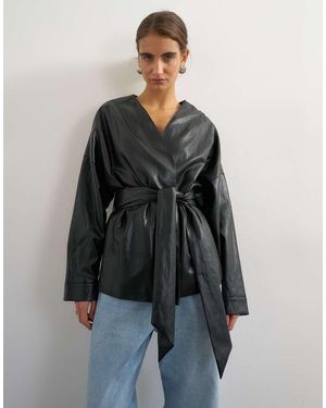 TOPSHOP Top Avvolgente - Nero