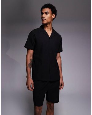 South Beach Seersucker Short - Black