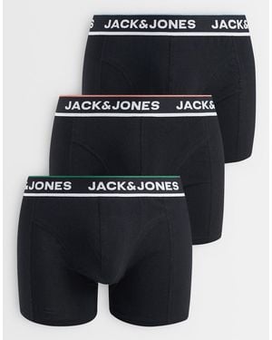 Jack & Jones Pack De 3 Bóxers En Azul - Negro