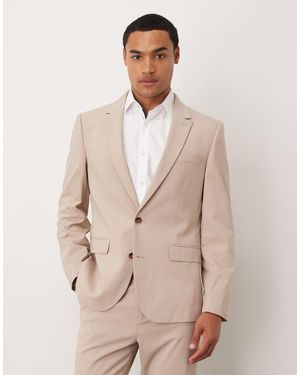 ASOS Slim Suit Jacket - Natural