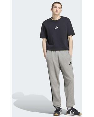 adidas Originals Essentials 3-Stripes French Terry Tapered Cuffed Trousers - Blue