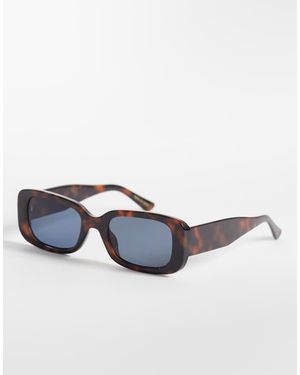 Mango Rectangular Frame Sunglasses - Blue