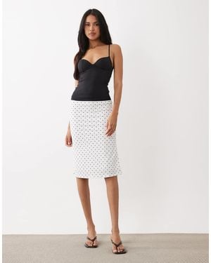 Gina Tricot Midi Skirt - White