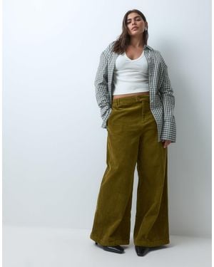 ASOS Asos Design Curve Straight Leg Pants - Green