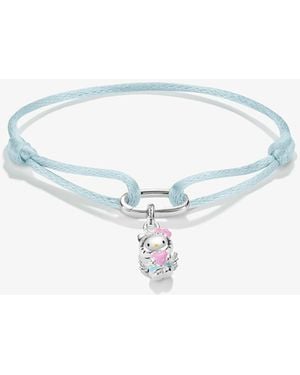 Thomas Sabo Hello kitty bracelet textile bleu clair avec charm – connect en , noir, rose