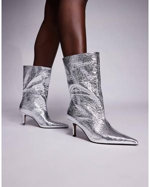 ASOS Candi Wide Leg Pull-on Boots - Gray