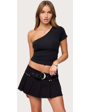 Edikted Gayla One Shoulder Top - Blue
