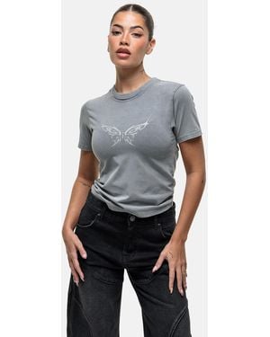 Good For Nothing – knapp geschnittenes t-shirt - Grau
