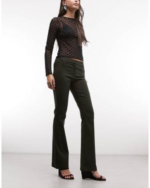 Motel Darias Low Rise Tailored Flares - Green
