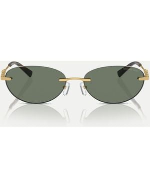 Michael Kors Manchester ovale sonnenbrille mit er linse - Grün