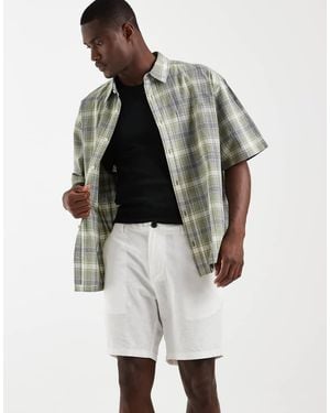 Jack & Jones Linen Mix Chino Shorts - Grey