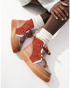 Sorel Ona Ave Alpine Wp Fleece Lined Waterproof Leather Boots - Multicolour
