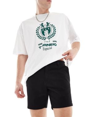 New Look – schmal geschnittene chinoshorts - Weiß