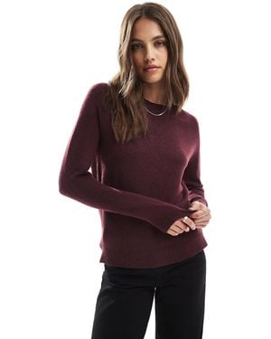 ONLY Crew Neck Knitted Sweater - Purple