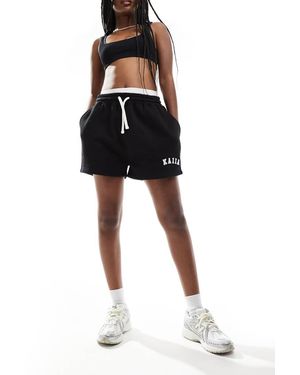 Kaiia Cotton Blend Sweat Shorts - Black
