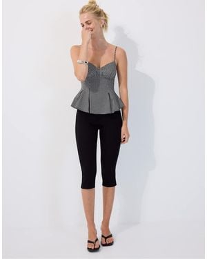 Stradivarius Pleated Strappy Top - White