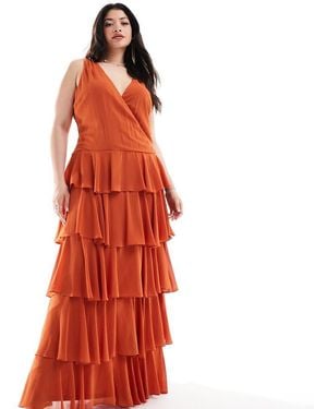 Tfnc Plus Tfnc Bridesmaids Plus Chiffon Tiered Maxi Dress