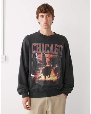 KTZ Chicago Bulls Oversized Sweatshirt - Grey