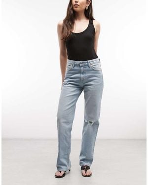 ASOS Comfort Stretch Straight Leg Jeans - Blue