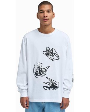 RVCA Antonia Figueiredo Birds Long Sleeve T-Shirt - White