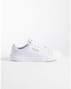 Fred Perry Zapatillas De Deporte Blancas De Cuero De - Blanco