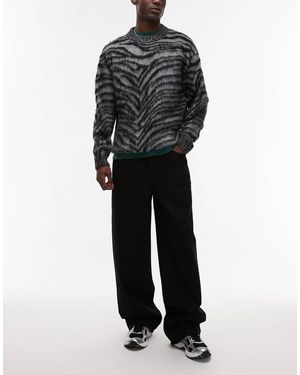 TOPMAN Jeans Larghi Neri - Nero