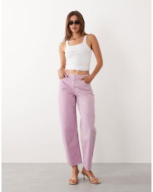 Mango Starring hailey bieber – barrel-jeans aus 100% baumwolle - Pink