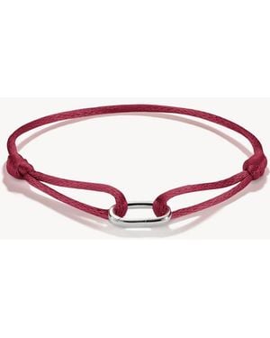 Thomas Sabo Pulsera Plateada Y Burdeos De -Plateado - Rosa