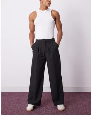 Collusion Pantalon habillé coupe ample décontractée - Gris