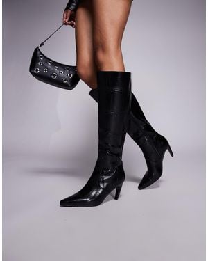 SIMMI Simmi Lapis Heeled Knee Boots - Grey