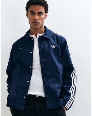 adidas Originals Chaqueta Coach De Tres Bandas En - Azul