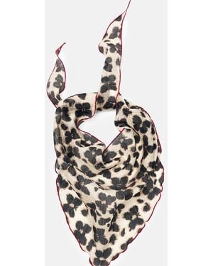 Pull&Bear Animal Print Scarf - White