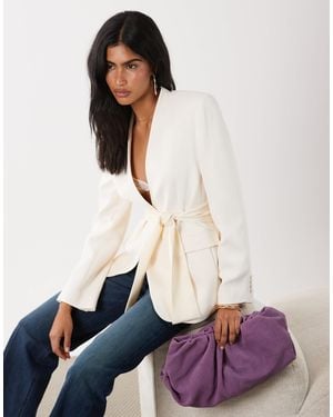 Mango – new york – eleganter blazer - Weiß