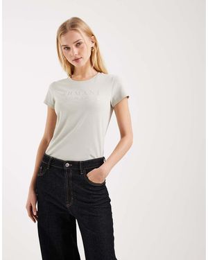 ARMANI EXCHANGE Camiseta Con Logo Degradado En Piedra - Blanco