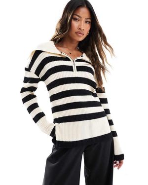 In The Style Half Zip Jumper - Black