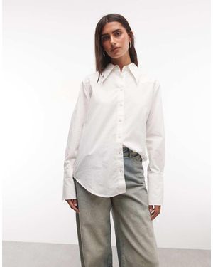 Wrangler Camisa Con Cuello Drama En Blanco Roto