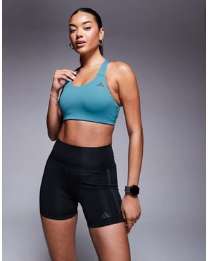 adidas Originals Adidas Training Power Mid Support Sports Bra - Blue