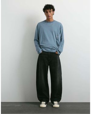 Pull&Bear Jeans A Palloncino Ampi Nero Sbiadito - Grigio
