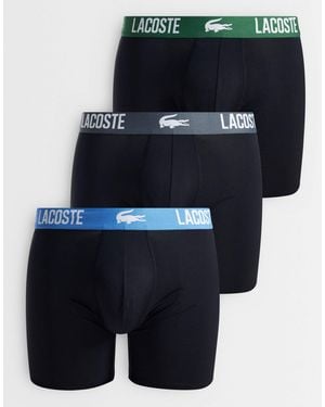 Lacoste 3 Pack Boxer Briefs - Blue