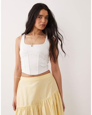 Miss Selfridge Corset Top - Natural