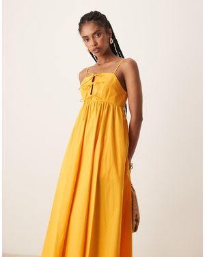 Nobody's Child Strappy Trapeze Midi Dress - Orange
