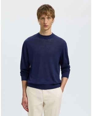 SELECTED – langärmliges hemd - Blau