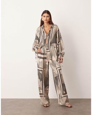 ARRANGE Soft Pants Co Ord - Natural