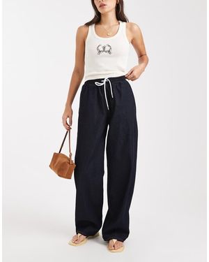 Miss Selfridge Elasticated baggy Jean - Blue