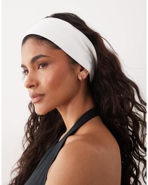 4505 – icon – weiches, breites yoga-stirnband - Schwarz