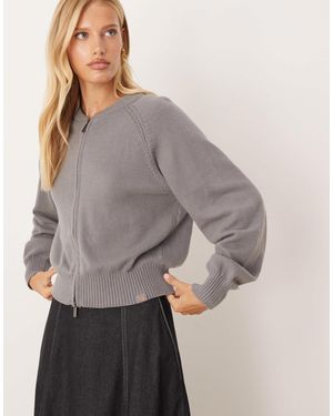 Dickies – milan – strickjacke - Grau