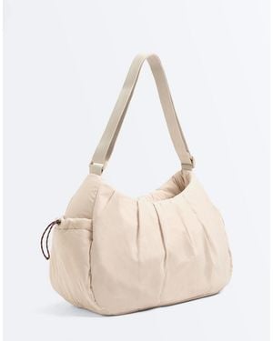 Oysho Shopper Bag With Side Pockets - Natural
