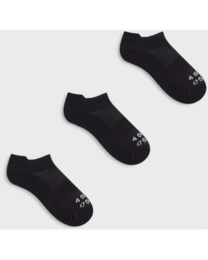 4505 Icon 3 Pack Quick Dry Cotton Sport Ankle Socks - Black